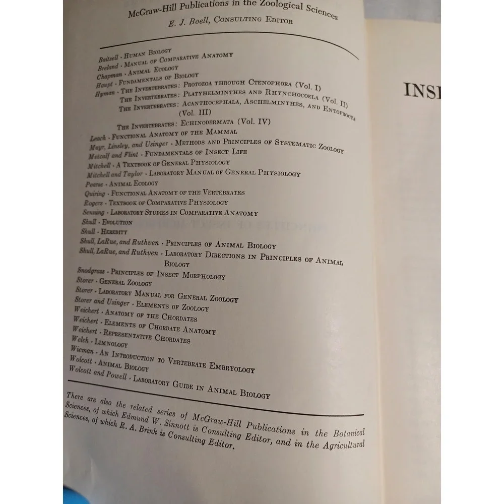 Vintage Principles Of Insect Morphology R E Snodgrass Entomology Tan Cloth HC